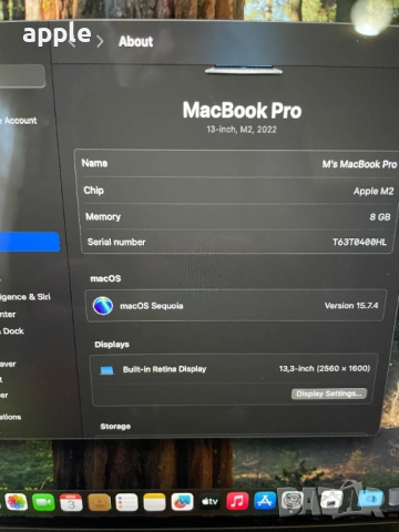 13" M2 MacBook Pro A2338 (2022) Space Gray, снимка 9 - Лаптопи за работа - 53692554