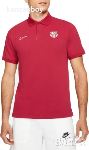 Nike The FC Barcelona Men s Slim Fit Polo - страхотна мъжка тениска КАТО НОВА L, снимка 2 - Тениски - 47368257