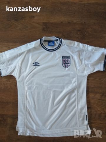  Umbro England Football Shirt Home 1999-01 - колекционерска футболна тениска Л, снимка 5 - Тениски - 46229173