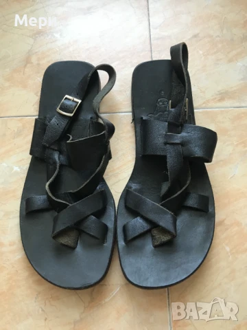 Мъжки кожени сандали, ръчна изработка