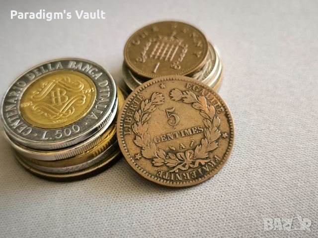 Монета - Франция - 5 сентима | 1891г., снимка 1 - Нумизматика и бонистика - 45485234