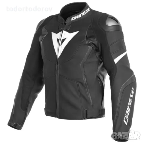 ТОП ЦЕНА Кожено мото якеза мотор DAINESE AVRO 4 BLACK/WHITE 54-L,NEW, снимка 1