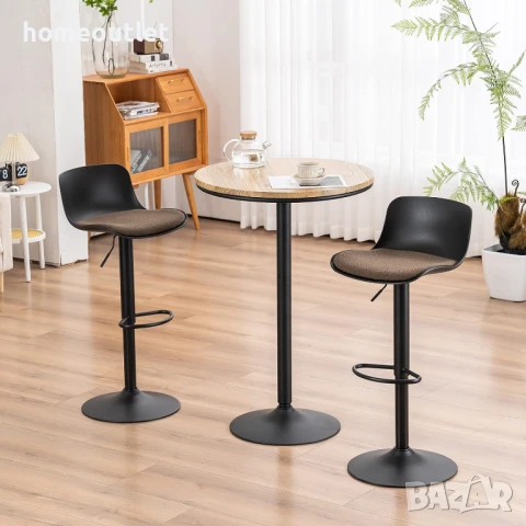 Комплект бар столове - EUYY102-KS-1909BK-CF - 2бр, снимка 4 - Столове - 51106403