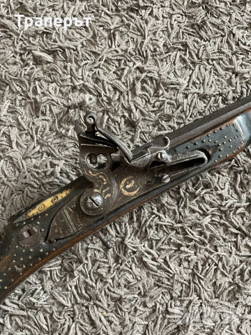 Стара кремъчна пушка от 19 век, снимка 3 - Антикварни и старинни предмети - 53933931