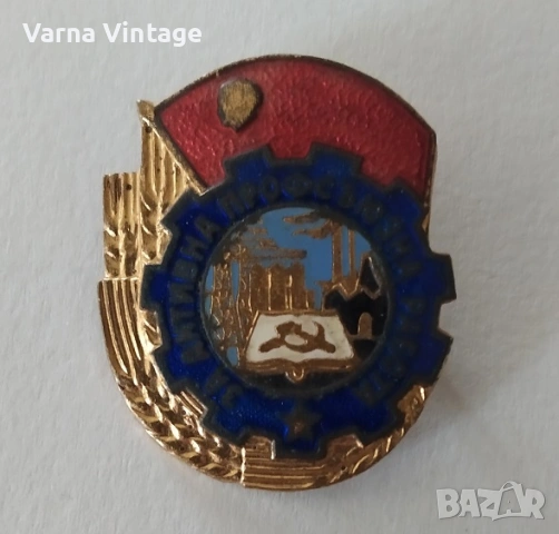 Знак значка За активна профсъюзна работа. бронз. емайл., снимка 2 - Колекции - 54038654