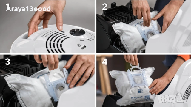 Прахосмукачка с торбичка Siemens Synchropower VS06WH1T, 850 W, бяла, снимка 6 - Прахосмукачки - 53856014