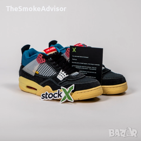 Обувки Nike Jordan 4 Retro Union Off Noir, снимка 2 - Маратонки - 52173916