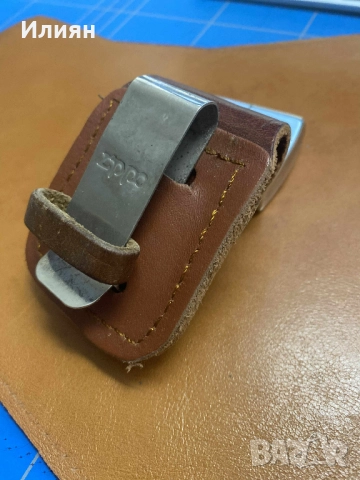 Запалка Zippo Bradford PA Silver Plated + кожен калъф, снимка 5 - Запалки - 51976370