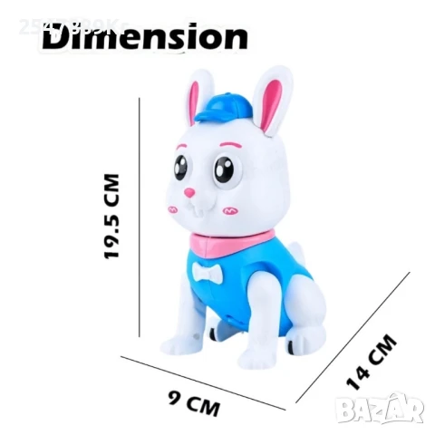 Скачащо зайче – Светеща и танцуваща музикална играчка, снимка 2 - Музикални играчки - 50797745