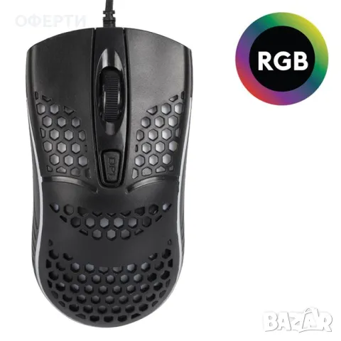 Кабелна мишка за игри Черна RGB 2400 dpi i-JMB арт No230839, снимка 1 - Друга електроника - 47021437