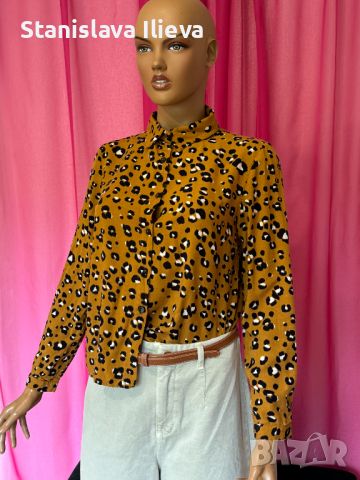 Леопардова риза MANGO, снимка 5 - Ризи - 45379957