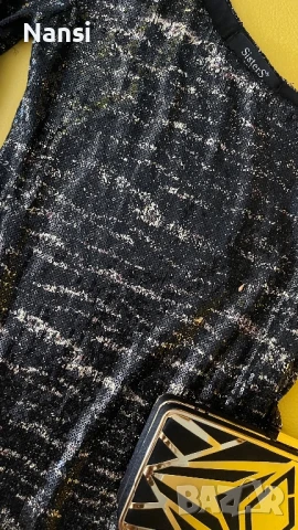 Елегантна рокля с едно рамо и красиви пайети в два цвята, снимка 7 - Рокли - 50870856