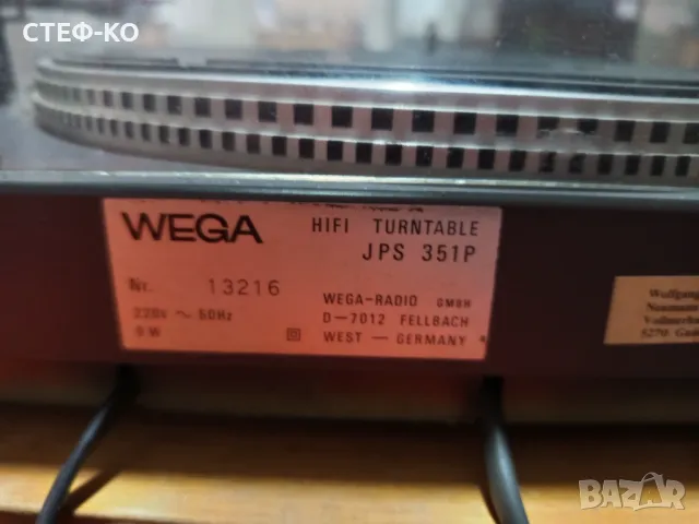 Wega JPS 351P  - грамофон , снимка 4 - Грамофони - 49235240