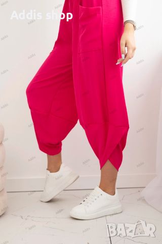Дамски панталони с широки крачоли и джобове, 4цвята , снимка 4 - Панталони - 45899622