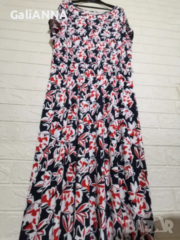 ДЪЛГА СТРАХОТНА РОКЛЯ 3XL-4XL, снимка 3 - Рокли - 50338942
