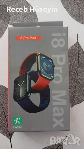 Bluetooth смарт часовник i8 Pro Max със сензорен екран и проследяване на активността - черен