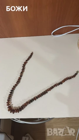 Броеница от естествен кехлибар 34 грама – 61 см, уникат!, снимка 3 - Други ценни предмети - 50991504
