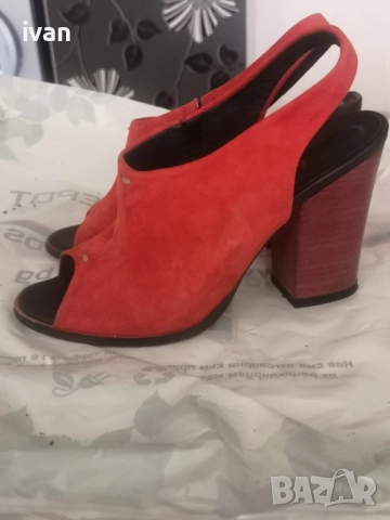 дамски дизайнерски обувки естествен велур 39 italy, снимка 8 - Дамски елегантни обувки - 51866546