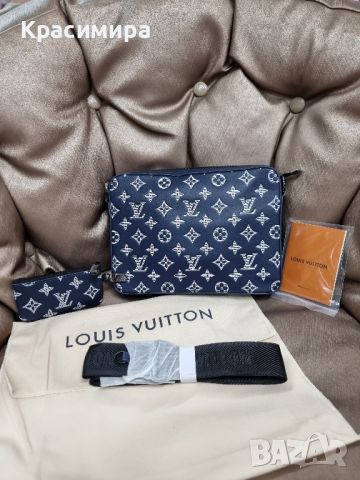 мъжка чанта Louis Vuitton естествена кожа , снимка 3 - Чанти - 46693696