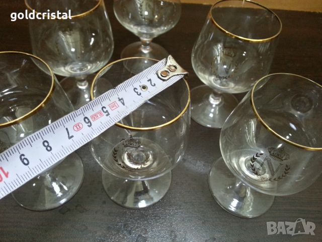 Ретро стъклени чаши за коняк Наполеон , снимка 4 - Антикварни и старинни предмети - 45906325
