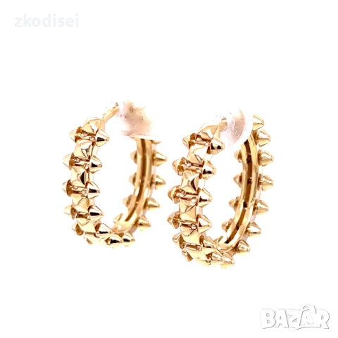 Златни обеци 8,35гр. 14кр. проба:585 модел:32151-1, снимка 3 - Обеци - 50536573