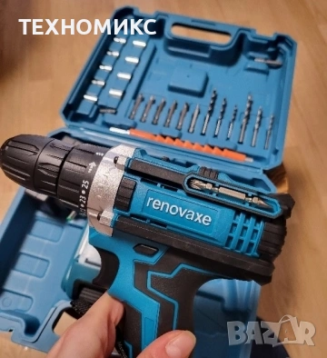 Комплект акумулаторна бормашина с двойна батерия и безчетков мотор