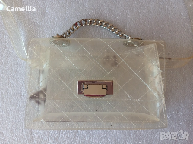 ZARA Прозрачна чантичка с колан, снимка 2 - Чанти - 54132236