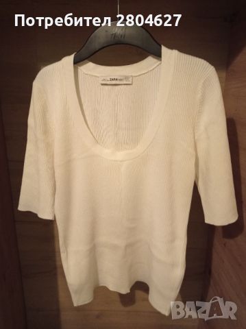 Дамска блуза Zara, размер S, снимка 1 - Корсети, бюстиета, топове - 45360831
