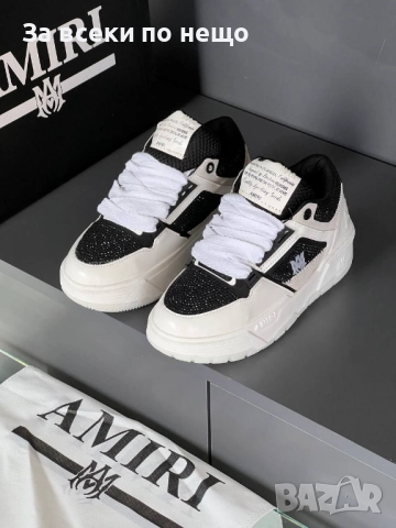 Amiri Дамски Маратонки👟Дамски Спортни Обувки Амири Цвят Бяло-Черно Код E1091, снимка 2 - Маратонки - 52487369