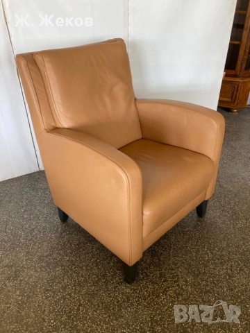 Кожен фотьойл, снимка 4 - Дивани и мека мебел - 52702263