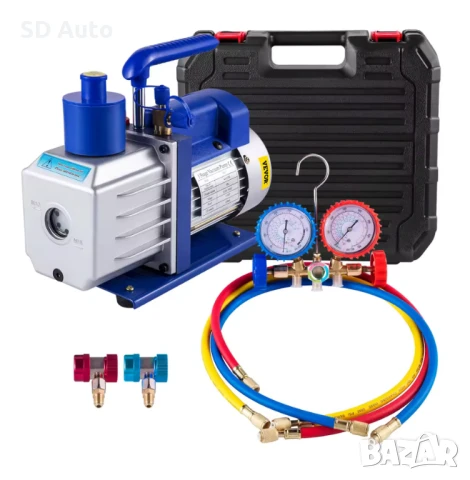 VEVOR Вакум Помпа с манометри за климатична система 120 л/м, снимка 7 - Други инструменти - 50497840