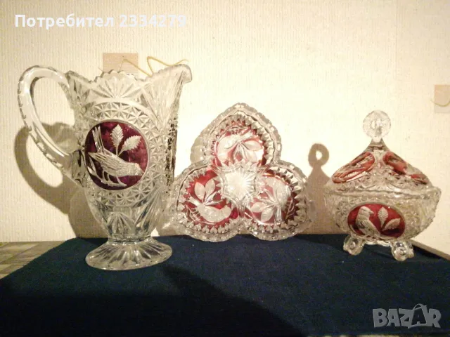 Стар немски блейкристал,,ХОФБАУЕР, колекция на Бъдс Рубин" Германия. 1985год. , снимка 10 - Антикварни и старинни предмети - 48454635