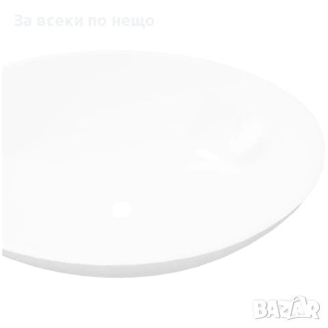 Луксозна керамична мивка с овална форма, бяла, 40x33 см Код P994 , снимка 2 - Мивки - 51157484