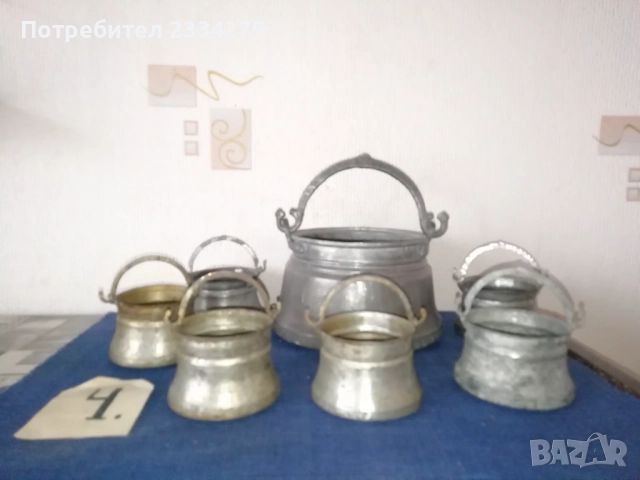 Менчета,бакърчета-котлета,,сватбарски и коледарски" калайдисани., снимка 11 - Антикварни и старинни предмети - 38272015