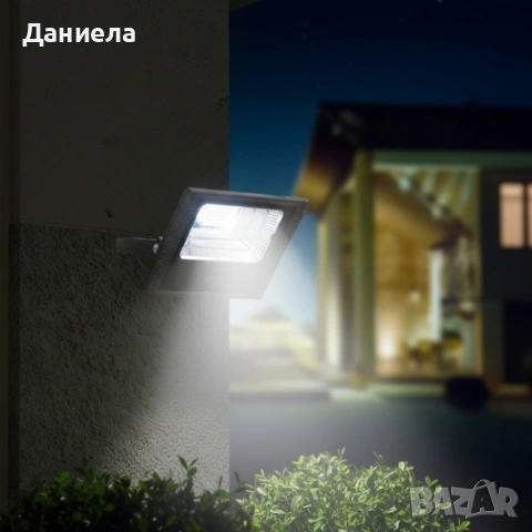 Соларен прожектор Jortan IP 66, дистанционно управление, индикатор за батерията, снимка 4 - Соларни лампи - 53443571