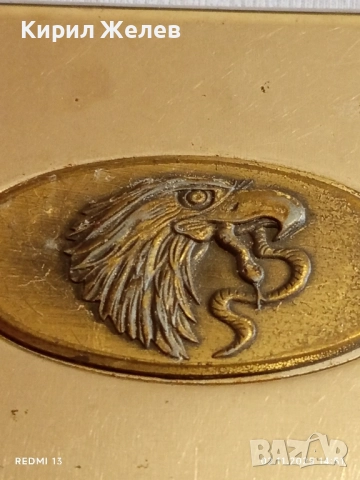 Метална ретро табакера с орел много красива за КОЛЕКЦИЯ ДЕКОРАЦИЯ 49033, снимка 2 - Други ценни предмети - 52263936