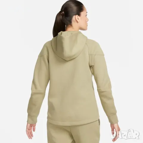 Дамско горнище Nike Tech Fleece Olive Green - размер S, снимка 5 - Спортни екипи - 46998674