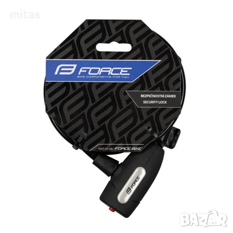 Заключващо устройство за велосипед с ключ FORCE LUX 150см/10мм +Държач, снимка 2 - Аксесоари за велосипеди - 49712003