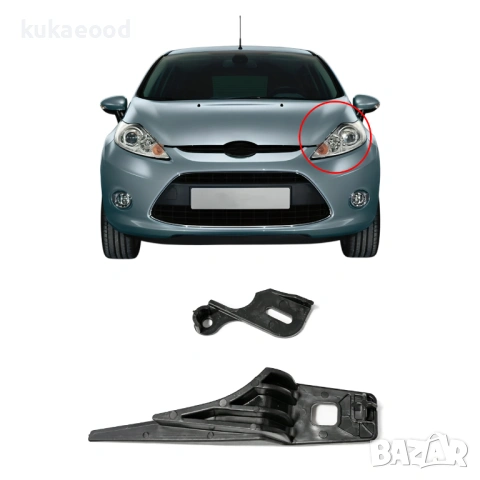 Комплект щипки за захващане на фар за Ford Fiesta MK6 Pre-Face, снимка 3 - Части - 54199226