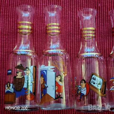 Стари стъклени юзчета за ракия. , снимка 2 - Антикварни и старинни предмети - 53667486