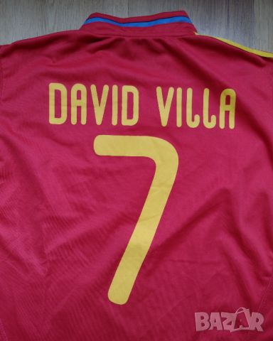 David Villa / Spain - нъжка футболна тениска на Испания, снимка 8 - Спортни дрехи, екипи - 46813065