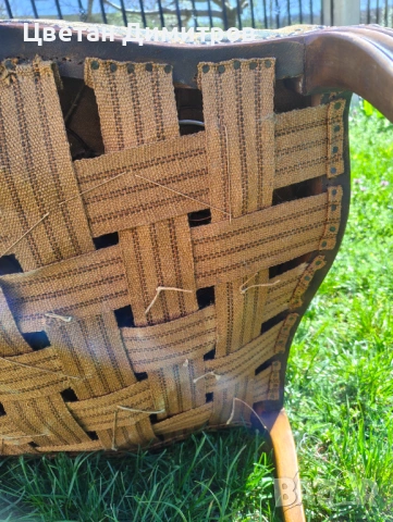 Антикварен резбован фотьойл в стил Луи XV - 19 век, снимка 9 - Дивани и мека мебел - 54135472