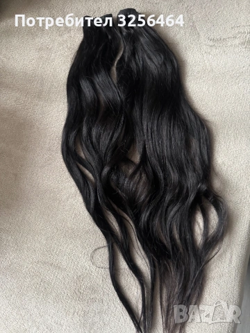 Продавам естествена славянска коса черна , снимка 2 - Продукти за коса - 53629637