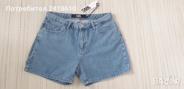 Karl Lagerfeld 2 Tone Denim Jeans Short Womens Size 30 НОВО! ОРИГИНАЛ! Дамски Къси Панталони!, снимка 7 - Къси панталони и бермуди - 49530879