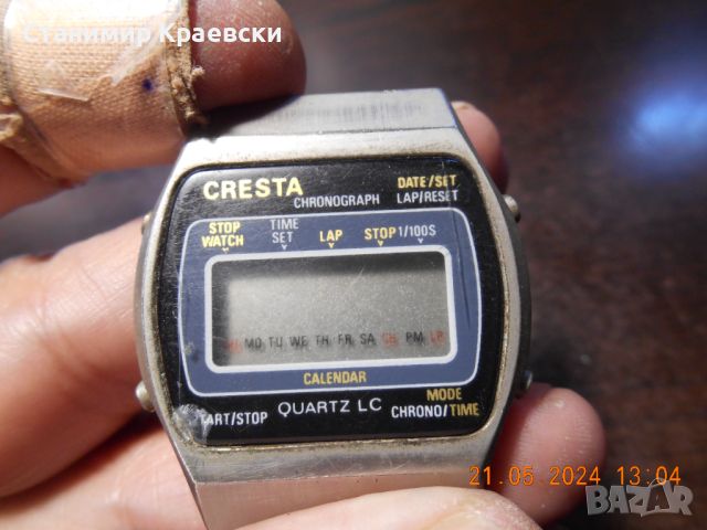 Cresta chronograph LCD watch vintage 77-80 , снимка 6 - Други ценни предмети - 46112104