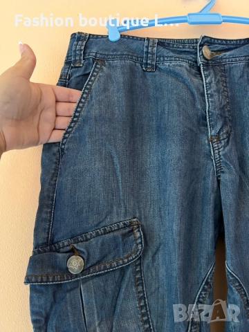 Дамски сини дънки с джобове 38 размер 70% памук на марката Cream 👖👖👖, снимка 4 - Дънки - 52389315