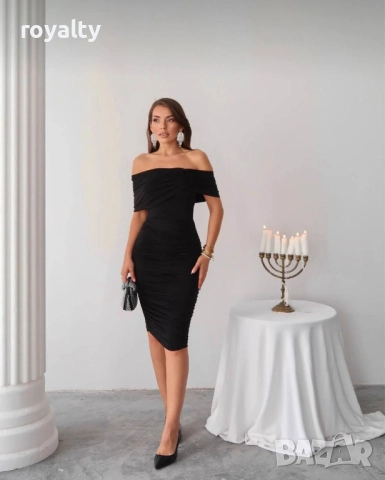 Елегантна Черна Дамска Рокля 