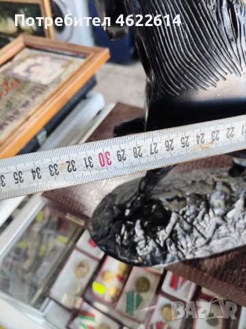 МАСИВНА БРОНЗОВА ФИГУРА НА КОН, снимка 2 - Колекции - 53117995