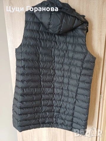 Голям развер дамски елек пух с качулка, снимка 2 - Якета - 53210279