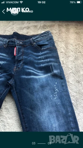 Оригинални Дамски Дънки DSQUARED2 размер 48, снимка 3 - Дънки - 50779300